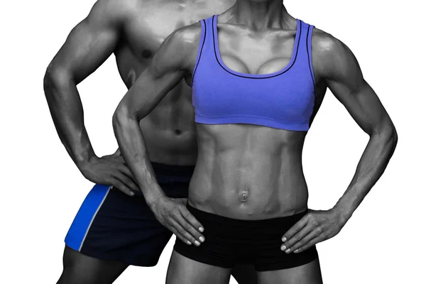 Bodybuilding paar — Stockfoto