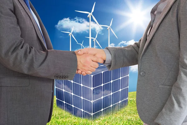 Close up on two businesspeople shaking hands — Stock Photo, Image