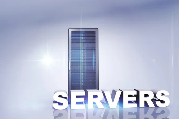 Samengestelde afbeelding van servers — Stockfoto