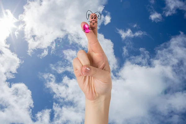 Finger wie Osterhasen — Stockfoto