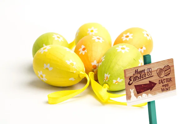 Easter egg hunt sign — Stock Photo, Image