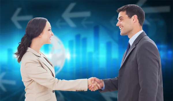 Future partners shaking hands — Stock Photo, Image