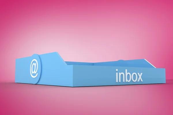 Composite image of blue inbox — Stock Photo, Image