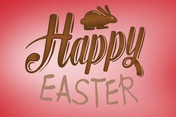 Szczęśliwy grafikę Wielkanoc czerwony winieta — Zdjęcie stockowe