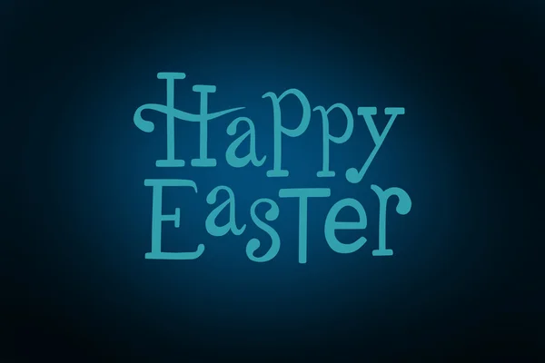 Happy easter terhadap latar belakang biru — Stok Foto