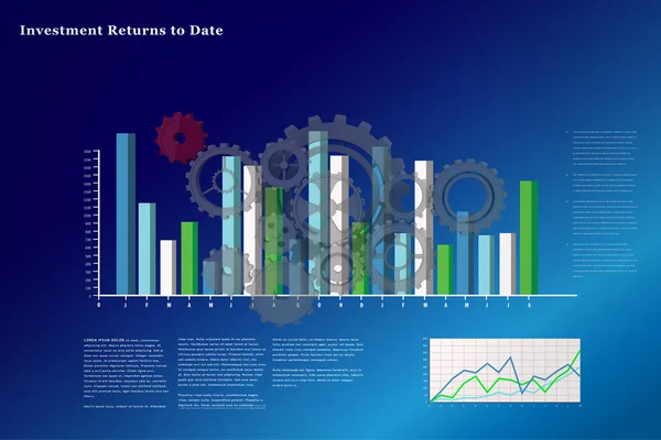 Cogs y ruedas contra interfaz de negocio — Foto de Stock