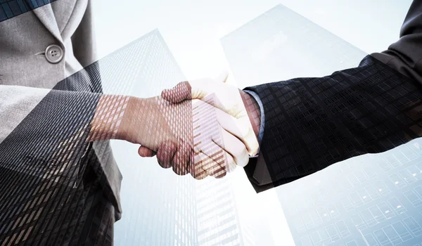 Businesspeople shaking their hands — Stock Photo, Image