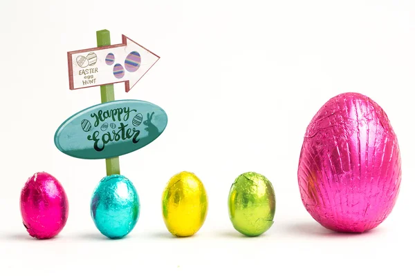 Easter egg hunt teken — Stockfoto