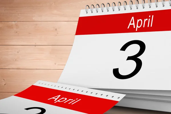 Április calendar kompozit kép — Stock Fotó