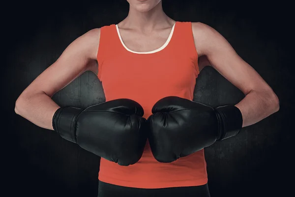 Femeie boxer determinată — Fotografie, imagine de stoc