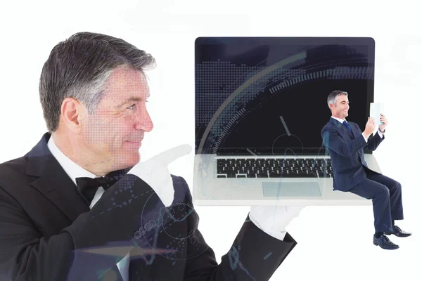 Image of businessman reading — Stock Photo, Image