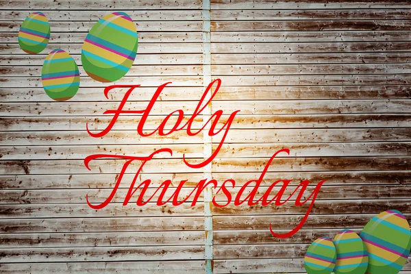 Holy thursday against wooden planks — Stock Photo, Image