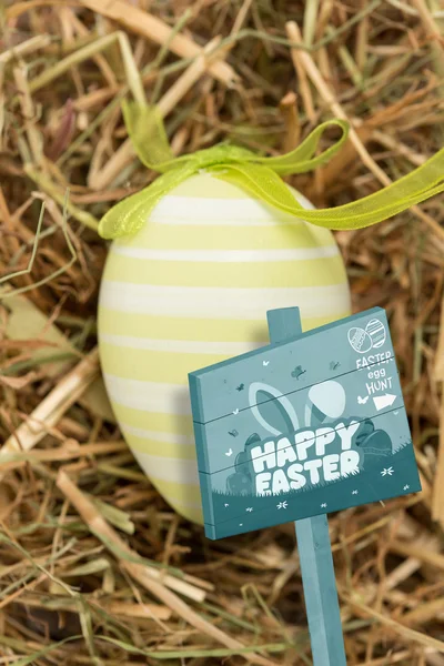 Paskalya yortusu yumurta avlamak işareti — Stok fotoğraf