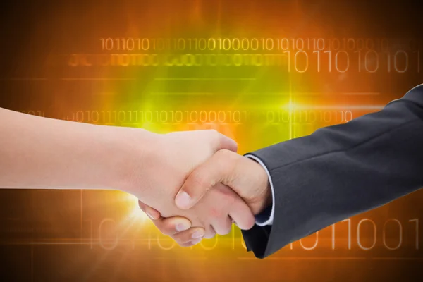 Composite image of close up of a handshake — Stock Photo, Image