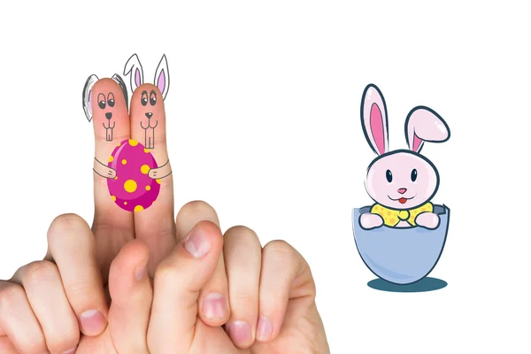 Finger wie Osterhasen — Stockfoto