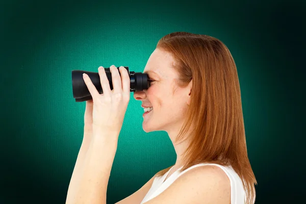 Geschäftsfrau prognostiziert zukünftigen Erfolg — Stockfoto