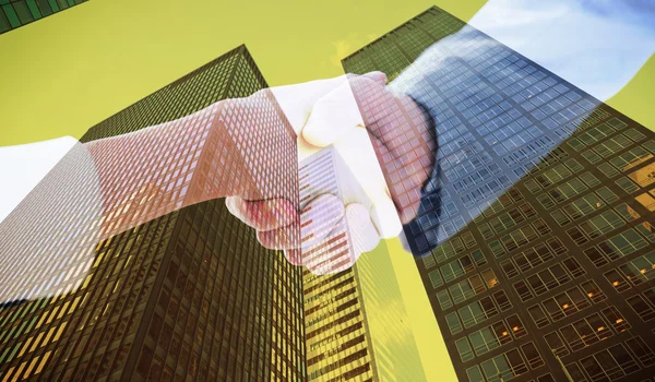 Shaking hands after business meeting — Stock Photo, Image