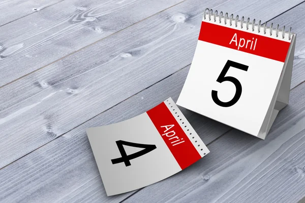 Composite image of april calendar — Stock Photo, Image