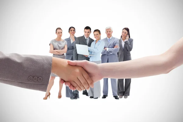 Handshake between two women — Stock Photo, Image