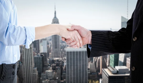 Close up of a business people closing a deal — Stock Photo, Image