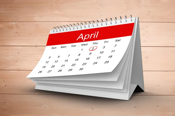 Samengestelde afbeelding van april agenda — Stockfoto