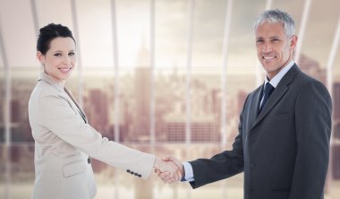 business people shaking hands clipart
