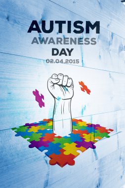 Composite image of autism awareness day clipart