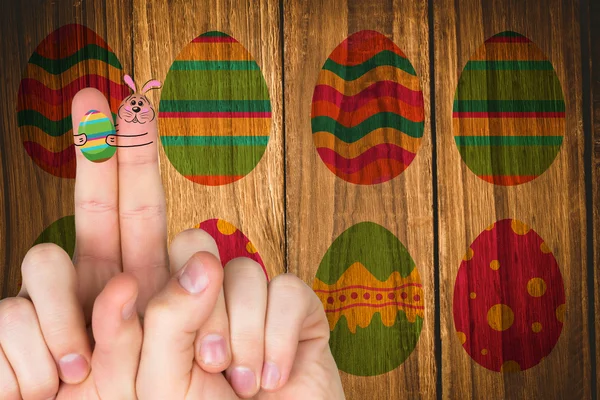 Fingers as easter bunny — Stock Photo, Image