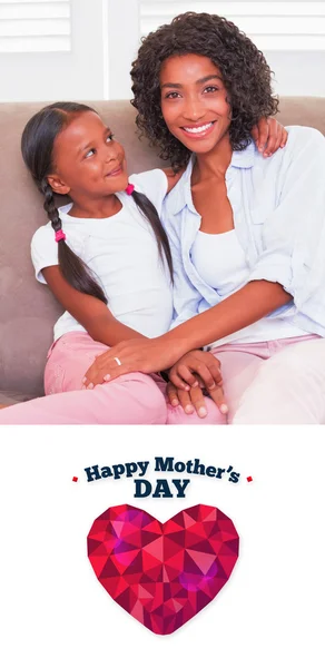 Mutlu anneler günü bileşik görüntü — Stok fotoğraf