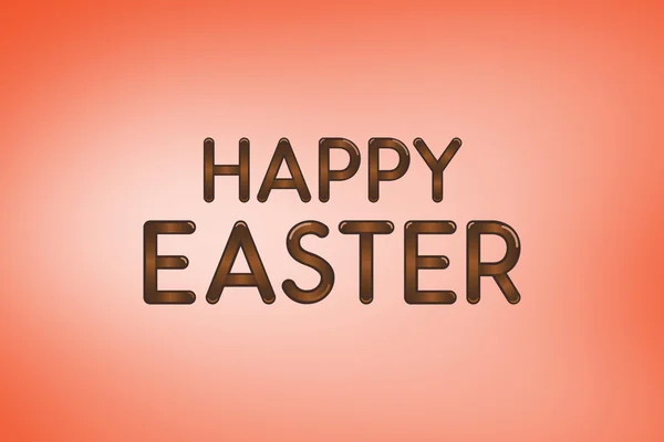 Happy easter greeting against orange — Stock Photo, Image