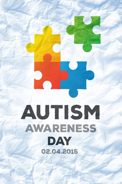 Imagem composta do dia da conscientização do autismo — Fotografia de Stock