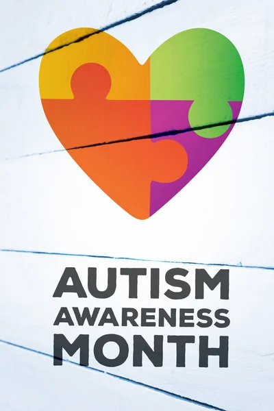 Composite image of autism awareness month — Stock Photo, Image