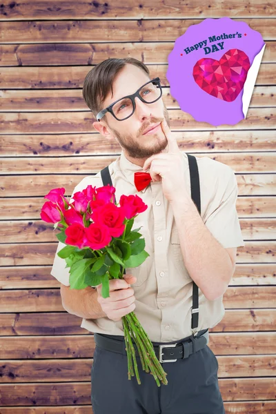 Hipster aanbod bos van rozen — Stockfoto