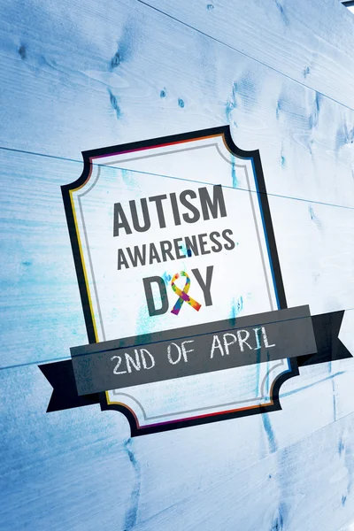 Imagen compuesta del día de la conciencia del autismo — Foto de Stock