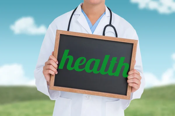 Health against field and sky — Stock Photo, Image