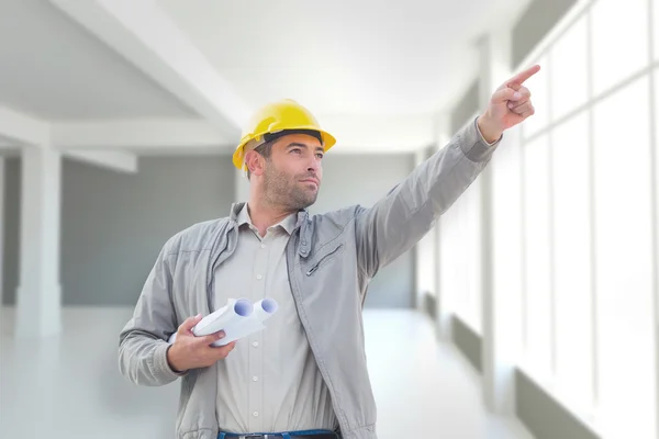 Composite image of architect pointing — Stock Photo, Image