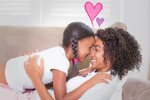 Composite image of valentines love hearts — Stock Photo, Image