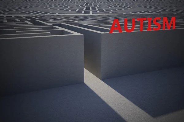 Autism mot ingången till labyrint — Stockfoto