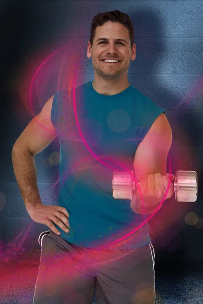 Man exercising with dumbbel — Stock Photo, Image