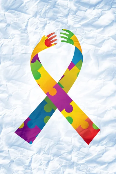 Composite image of autism ribbon — Stock Photo, Image
