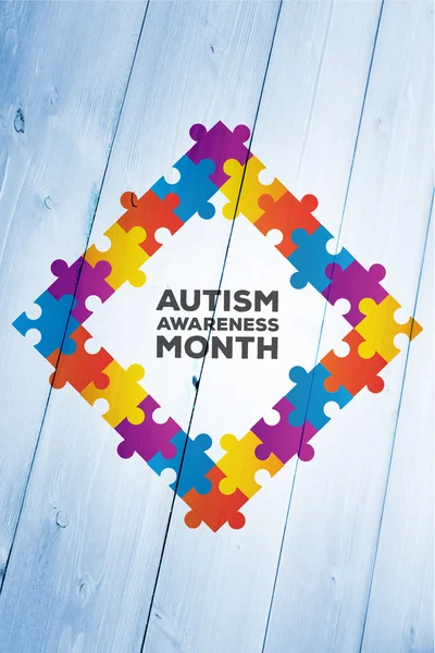 Composite image of autism awareness month — Stock Photo, Image