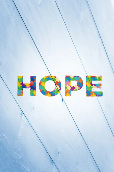 Composite image of autism message of hope — Stock Photo, Image