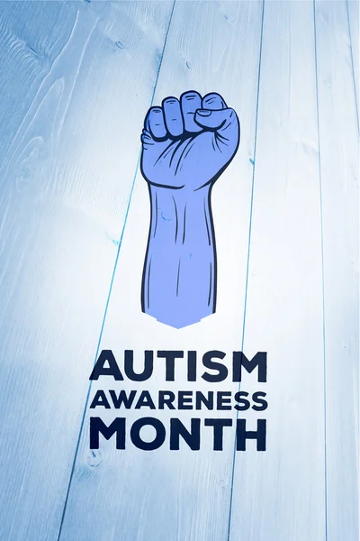 Composite image of autism awareness month — Stock Photo, Image