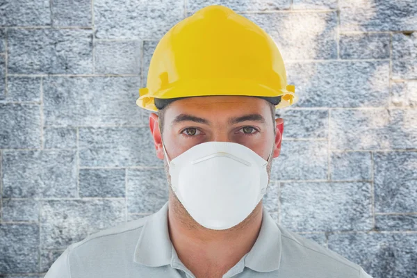 Manual worker in protective mask Royalty Free Stock Photos