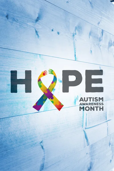 Composite image of autism awareness month — Stock Photo, Image