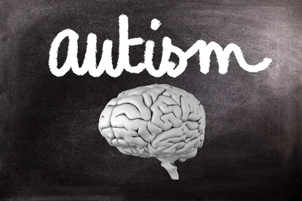 Cerebro con autismo de inscripción — Foto de Stock