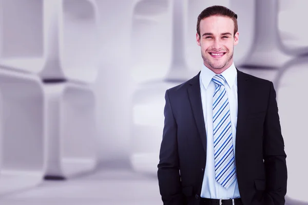 Composite image of smiling elegant businessman — Stock Photo, Image