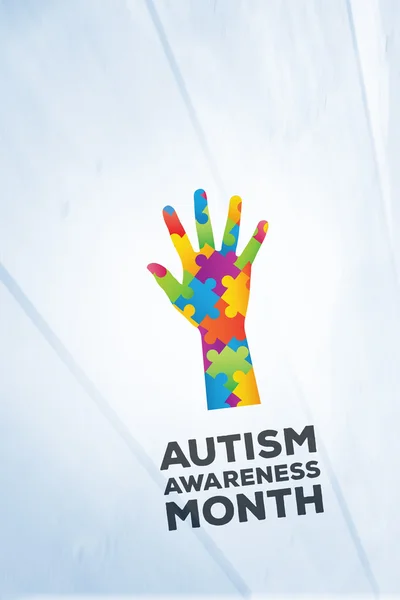 Złożony obraz miesiąca świadomości autyzmu — Zdjęcie stockowe