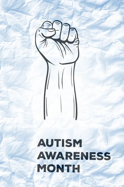 Imagen compuesta del mes de conciencia del autismo — Foto de Stock