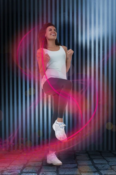 Woman doing aerobic exercise — Stock Photo, Image